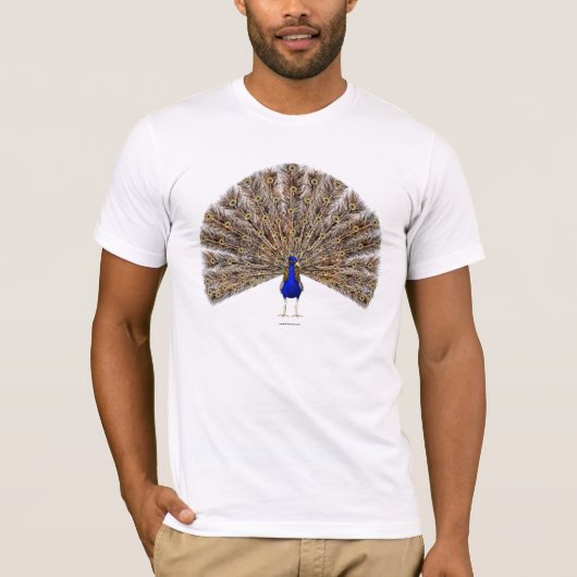 Peacock Blue Mannen Shirten T-shirt (Voorkant)