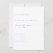 Peacock Blue Modern Wedding Invitation Kaart (Voorkant)