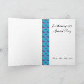 Peacock Blue Paisley Bedankkaart (Binnen)