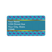 Peacock Blue Paisley Etiket (Voorkant)