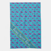 Peacock Blue Paisley Theedoek (Verticaal)