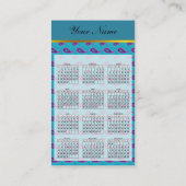 Peacock Blue Paisley Visitekaartje (Achterkant)