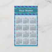 Peacock Blue Paisley Visitekaartje (Achterkant)