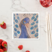 Peacock Blue Paper Napkins Servet (Insitu)