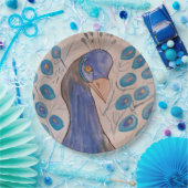 Peacock Blue Papieren Bordje (Feest)