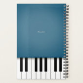 Peacock Blue Piano-toetsenbord - Aangepaste muziek Planner (Achterkant)