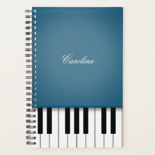 Peacock Blue Piano-toetsenbord - Aangepaste muziek Planner