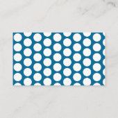 Peacock Blue Polka Dot Visitekaartjes (Achterkant)