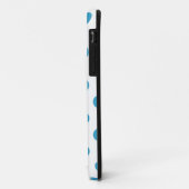 Peacock Blue Polka Dots Circles Case-Mate iPhone Case (Achterkant/links)