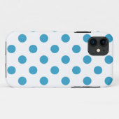 Peacock Blue Polka Dots Circles Case-Mate iPhone Case (Achterkant (horizontaal))