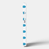 Peacock Blue Polka Dots Circles Case-Mate iPhone Case (Achterkant / Links)