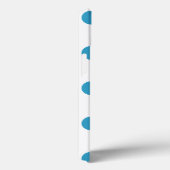 Peacock Blue Polka Dots Circles Case-Mate iPhone Case (Achterkant / Rechts)