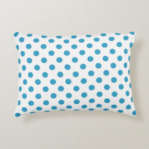 Peacock Blue Polka Dots Circles Decoratief Kussen