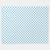 Peacock Blue Polka Dots Circles Fleece Deken (Voorkant (Horizontaal))