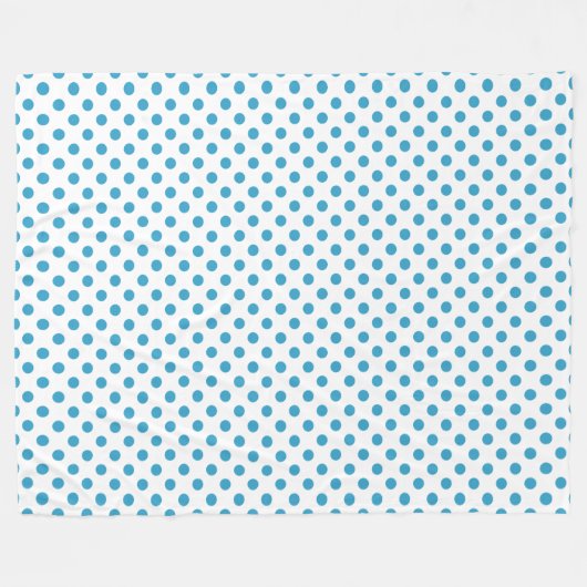 Peacock Blue Polka Dots Circles Fleece Deken (Voorkant (Horizontaal))