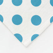 Peacock Blue Polka Dots Circles Fleece Deken (Hoek)