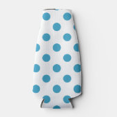 Peacock Blue Polka Dots Circles Flesjeskoeler (Voorkant)