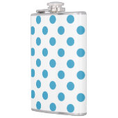 Peacock Blue Polka Dots Circles Heupfles (Links)