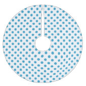 Peacock Blue Polka Dots Circles Kerstboom Rok (Voorkant)