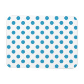 Peacock Blue Polka Dots Circles Magneet (Horizontaal)