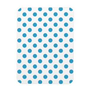 Peacock Blue Polka Dots Circles Magneet