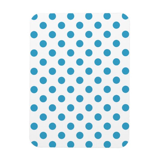 Peacock Blue Polka Dots Circles Magneet (Verticaal)