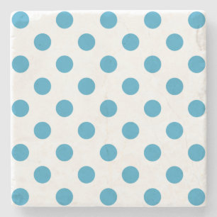 Peacock Blue Polka Dots Circles Stenen Onderzetter