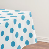 Peacock Blue Polka Dots Circles Tafelkleed (Voorbeeld)