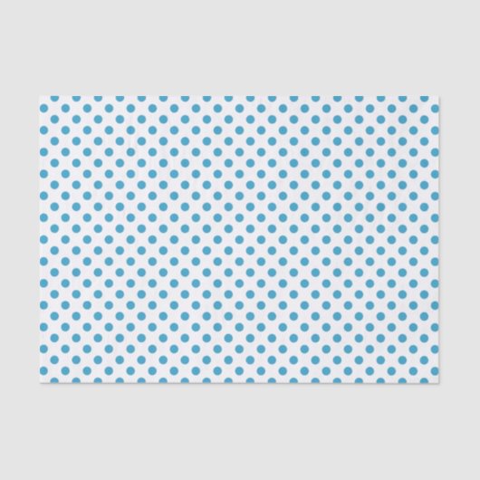 Peacock Blue Polka Dots Circles Tissuepapier (Voorkant)