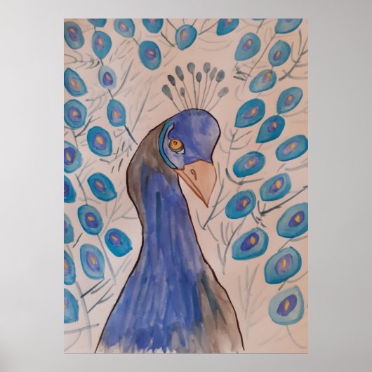 Peacock Blue Poster (Voorkant)