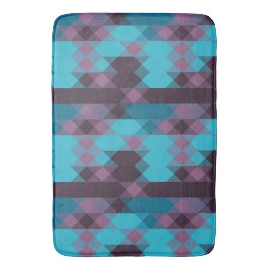 peacock blue, purple, topaz blue and thunder badmat (Voorkant Verticaal)