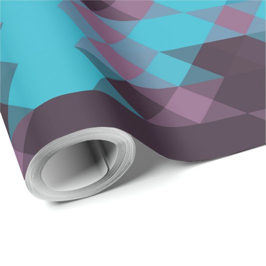 peacock blue, purple, topaz blue and thunder cadeaupapier (Rol Hoek)