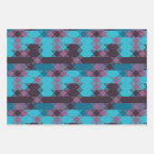 peacock blue, purple, topaz blue and thunder inpakpapier vel (Voorkant)