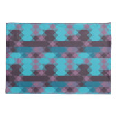 peacock blue, purple, topaz blue and thunder kussensloop (Achterkant)