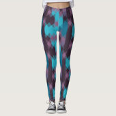 peacock blue, purple, topaz blue and thunder leggings (Voorkant)