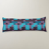 peacock blue, purple, topaz blue and thunder lichaamskussen (Achterkant)