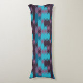 peacock blue, purple, topaz blue and thunder lichaamskussen (Voorkant Verticaal)