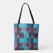 peacock blue, purple, topaz blue and thunder tote bag (Achterkant)