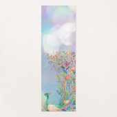 Peacock Blue Roze Yoga Mat (Voorkant)