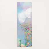 Peacock Blue Roze Yoga Mat (Achterkant)