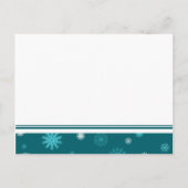 Peacock Blue Save the Date Winter Wedding Briefkaa Aankondigingskaart (Achterkant)