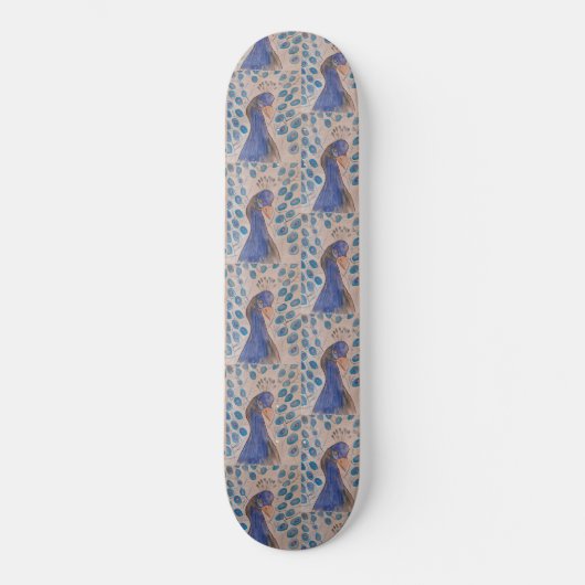 Peacock Blue Skateboard (Voorkant)