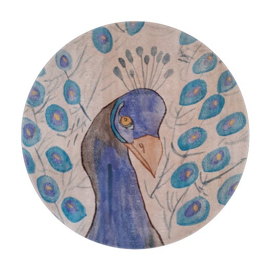 Peacock Blue Snijplank (Voorkant)