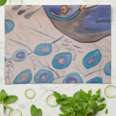 Peacock Blue Tea Towel Theedoek (Gevouwen)