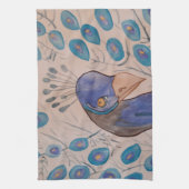 Peacock Blue Tea Towel Theedoek (Verticaal)