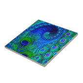 Peacock Blue Tegeltje (Zijkant)