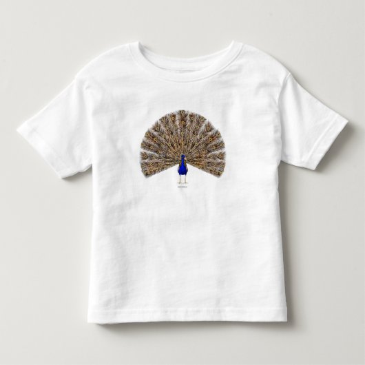 Peacock Blue Toddler Kinder Shirts (Voorkant)