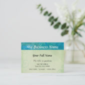 Peacock Blue, twee Visitekaartjes met zijkanten (Staand voorkant)