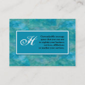 Peacock Blue, twee Visitekaartjes met zijkanten (Achterkant)