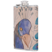 Peacock Blue Vinyl Wrap Flask Heupfles (Links)